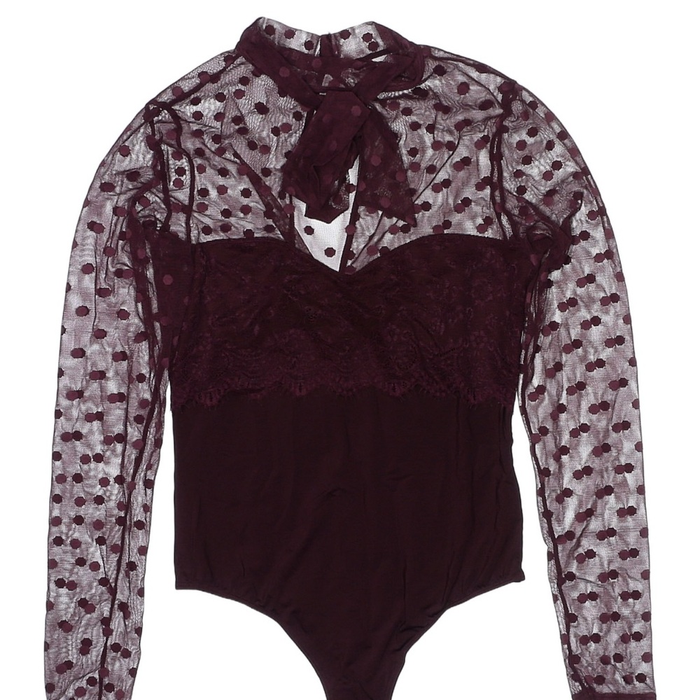 Vince Camuto Burgundy Lace Bodysuit – XS / SM